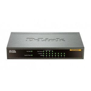 Switch D-Link DES-1008PA, 8 porturi 10/100Mbps, 4 porturi PoE 802.3af, desktop, fara management